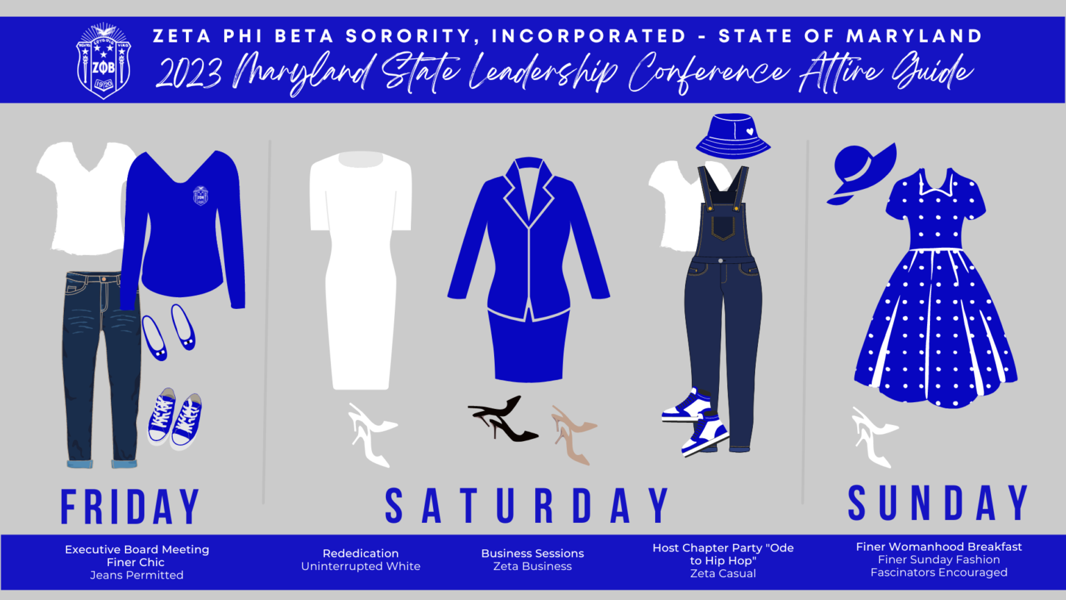 Conference Attire Zeta Phi Beta Sorority, Inc. State of Maryland